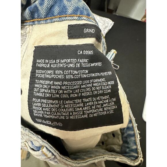 Denim X Alexander Wang Jeans Women 25 Blue Light Wash Denim Grind Distressed - Picture 6 of 8